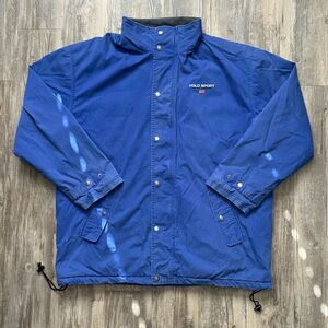 Vintage Polo Sport Ralph Lauren Fleece Lined Chore Jacket Size XL
